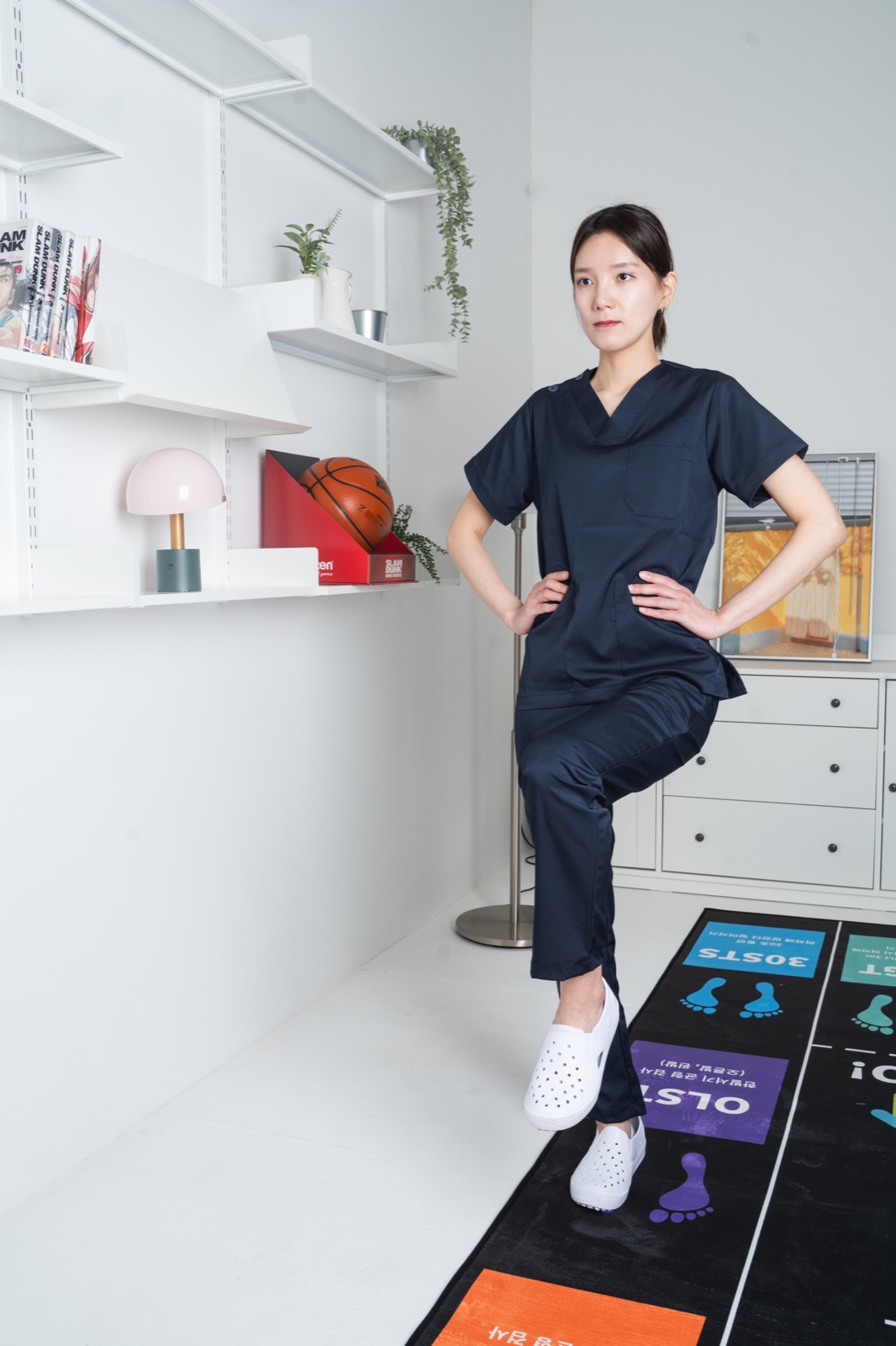외발서기 검사 수행 장면